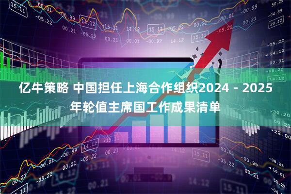 亿牛策略 中国担任上海合作组织2024－2025年轮值主席国工作成果清单